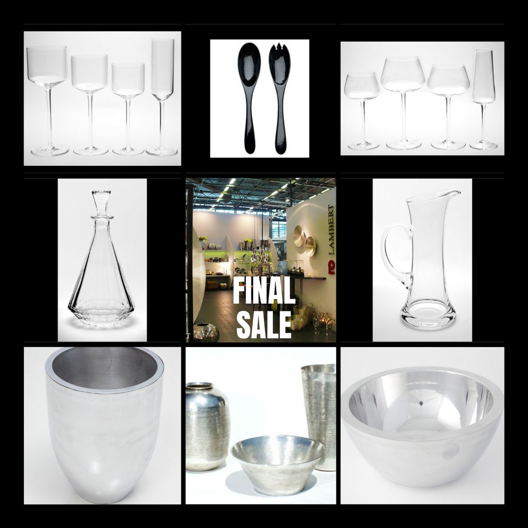 Final Sale — Lambert crystal stemware, decanters and silver-plated decor