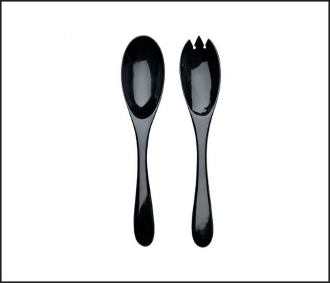 Black Horn Salad Servers